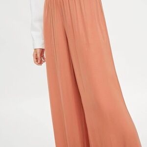 Zara Coral Wide-Leg Pants